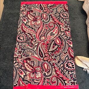 Vera Bradley Pink and Black Paisley Beach Towel